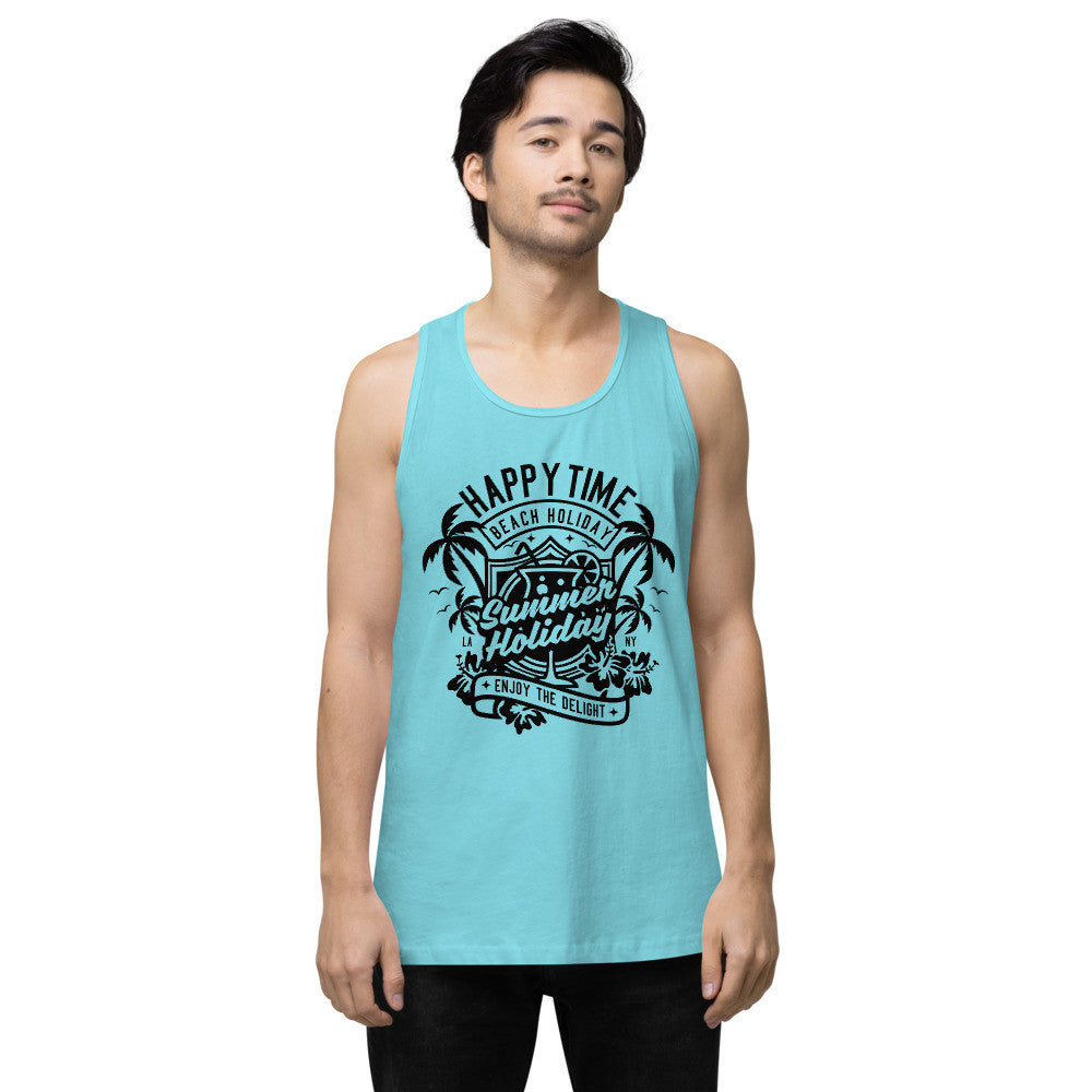 HAPPY TIME Men’s Premium Tank Top by Gianneli