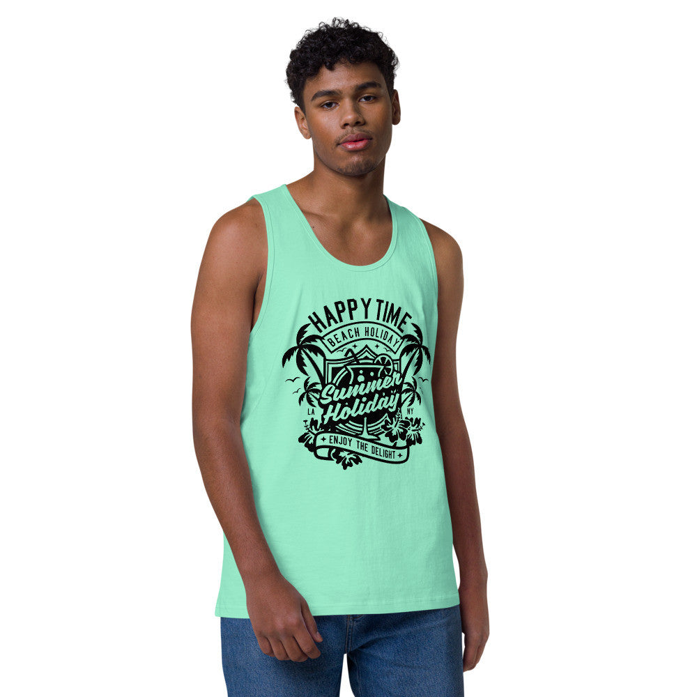 HAPPY TIME Men’s Premium Tank Top by Gianneli